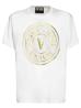 T-shirt 73GAHT05 T-SHIRT LOGO METALLIZZATO Bianco Oro