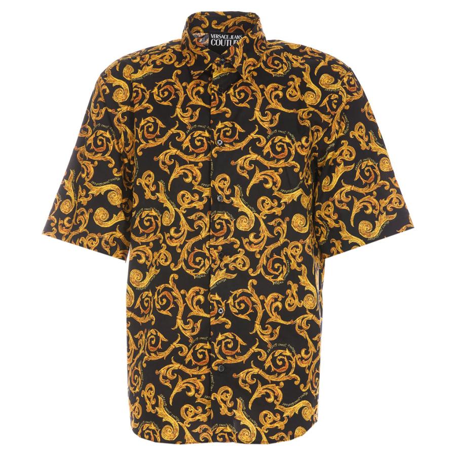 Versace Camicia 74GAL211  PRINT Nero Oro 1