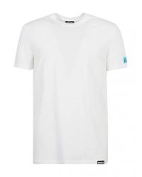 T-shirt D9M204480 BASIC T-SHIRT Bianco Azzurro