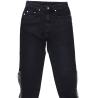 Jeans Denim frange strass 91111 Nero