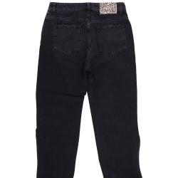 Jeans Denim frange strass 91111 Nero