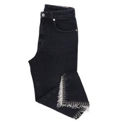 Jeans Denim frange strass 91111 Nero