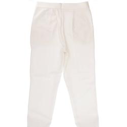 Pantaloni PANTALONE STRETTO ZIP Bianco Panna