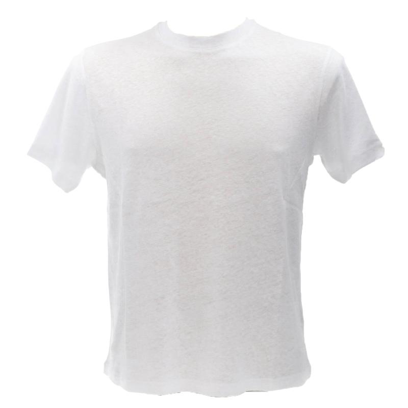 T-shirt TE2727SS girocollo Lino Bianco