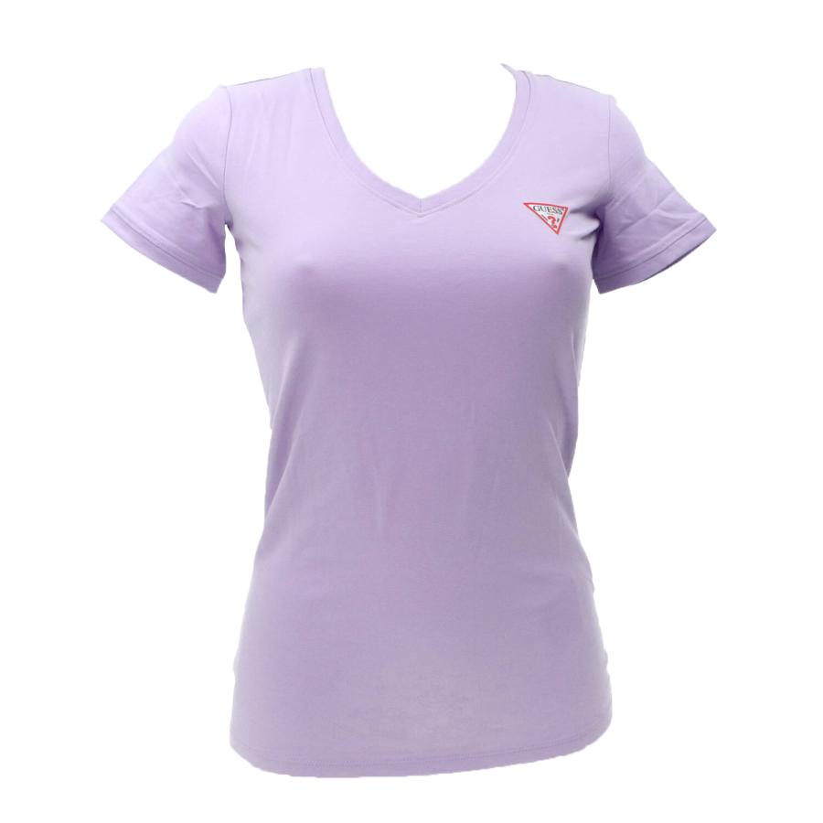 Guess T-shirt SS VN MINI TRIANGLE TEE Lilla 1