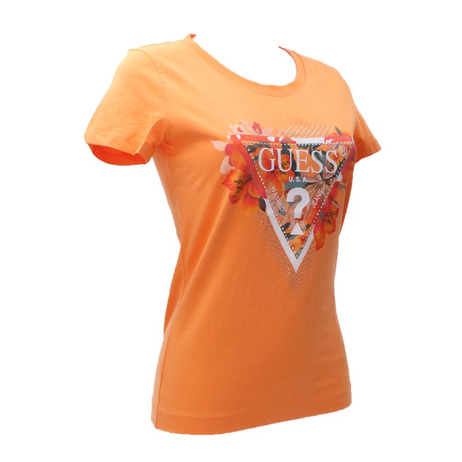Guess T-shirt TROPICAL TRIANGLE TEE Arancione 2