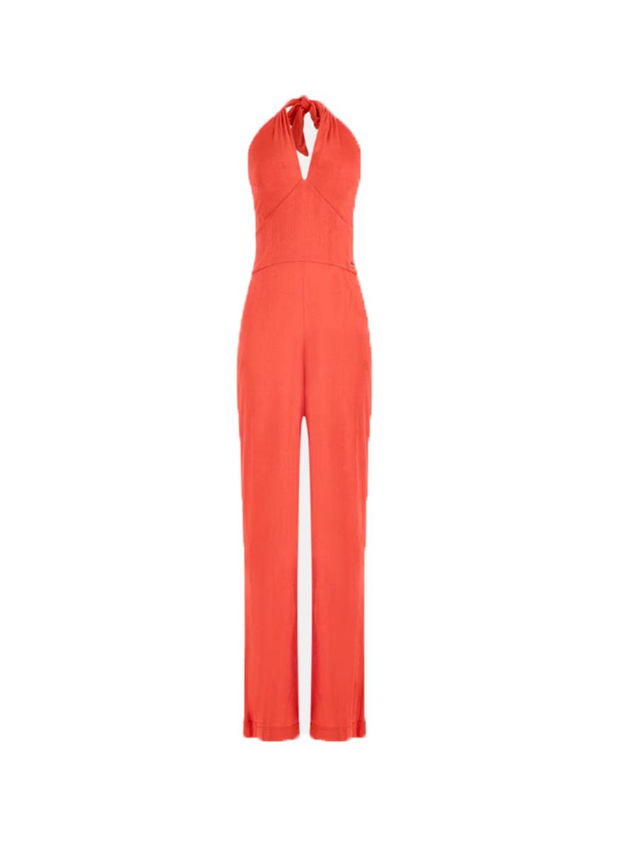 Guess Tute EMILY SHINY RIB OVERALL Rosso Corallo 1