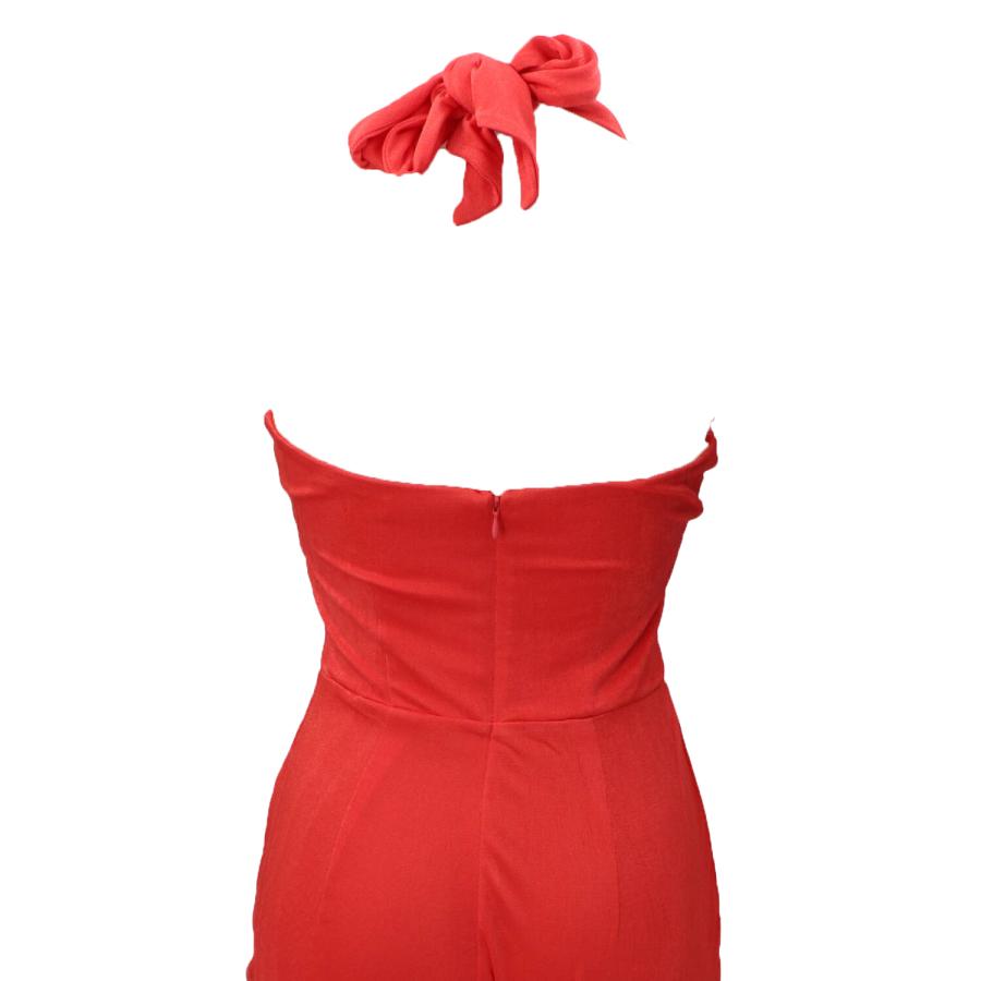 Guess Tute EMILY SHINY RIB OVERALL Rosso Corallo 2