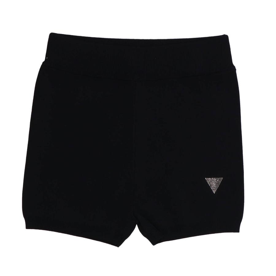 Guess Pantaloncini Alexia Short logo strass W4GZ25Z3F40 Nero 1