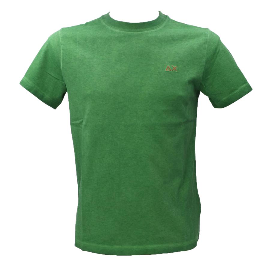 Sun 68 T-shirt T34145 SPECIAL DYED S/S Verde 1