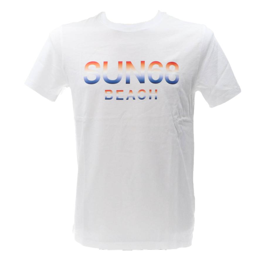 Sun 68 T-shirt T34141 BEACH BIG LOGO S/S Bianco 1