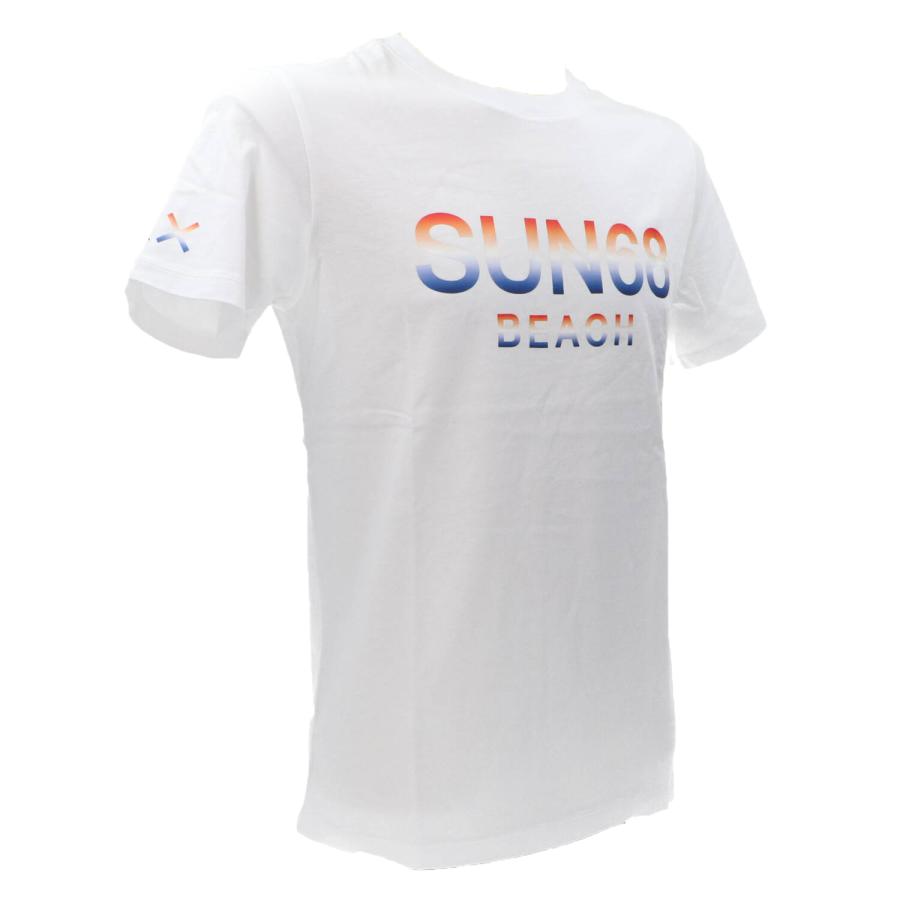 Sun 68 T-shirt T34141 BEACH BIG LOGO S/S Bianco 2