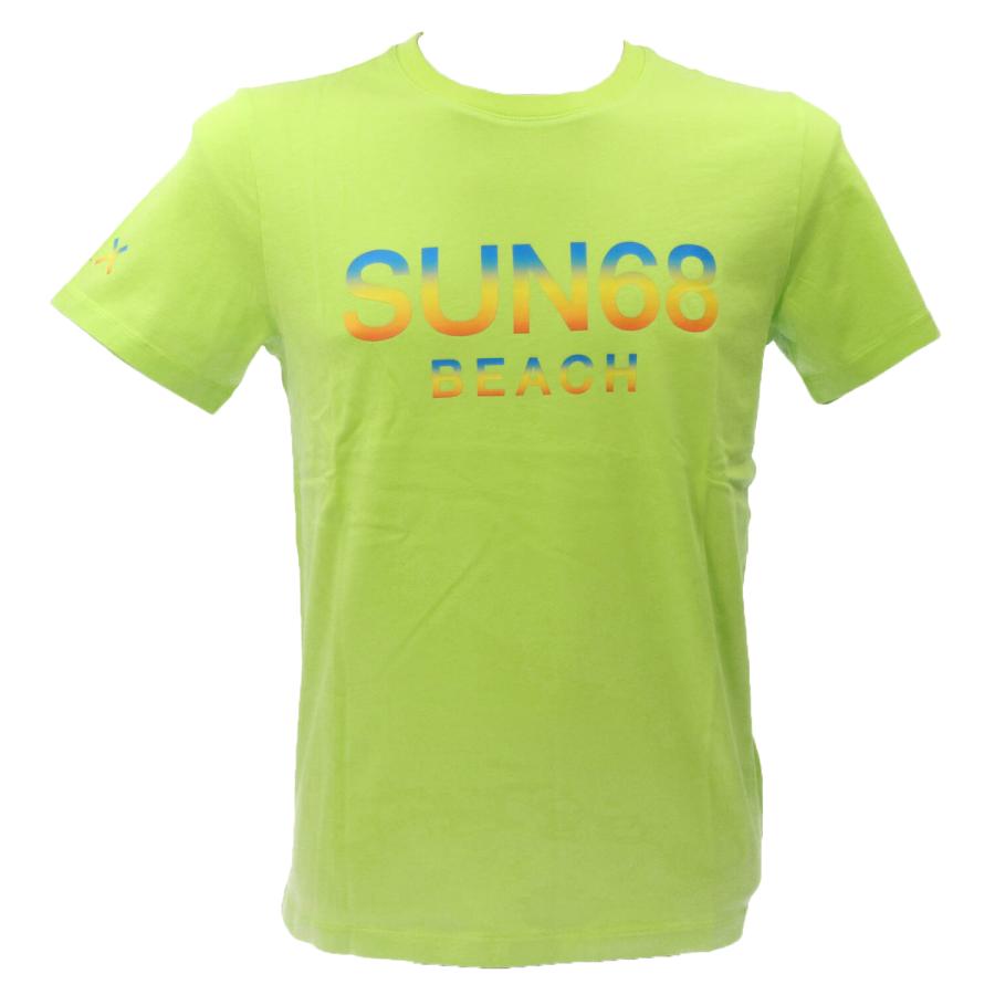 Sun 68 T-shirt T34141 BEACH BIG LOGO S/S Verde 1