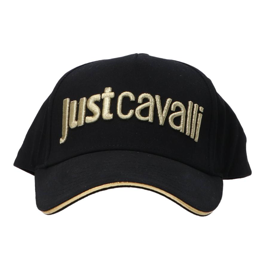 Just Cavalli Cappellini BASEBALL CAP LOGO EMBRODERY Nero Oro 1