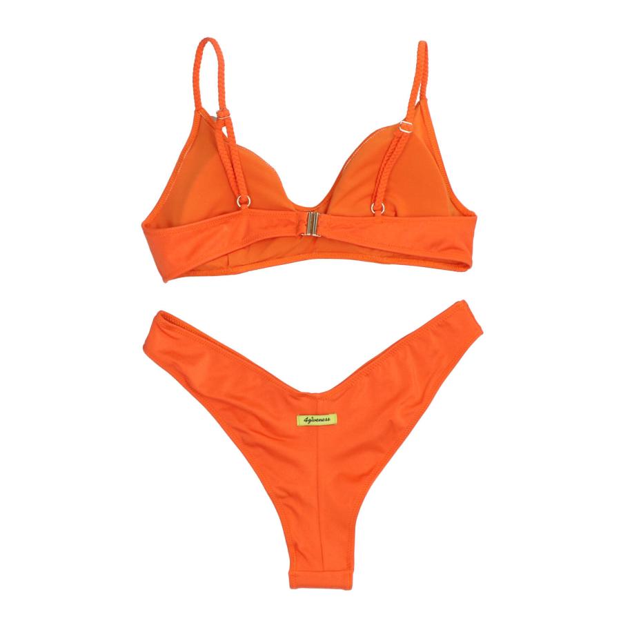 4giveness Costume BIKINI TOP E SLIP SHINY 3622 Arancione 4