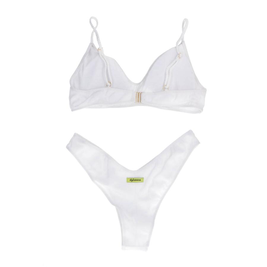 4giveness Costume BIKINI TOP E SLIP SHINY 3622 Bianco 4