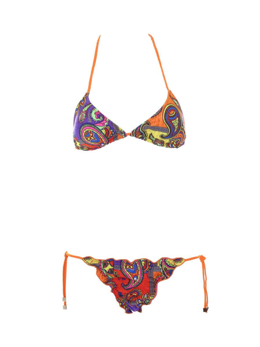 4giveness Costume Bikini triangolo e slip Arancione multicolor 1
