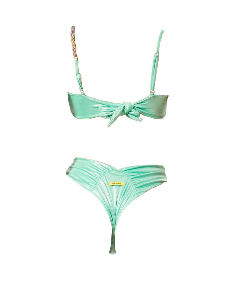 4giveness Costume Bikini fascia slip FGBW3748 Verde Acqua 2