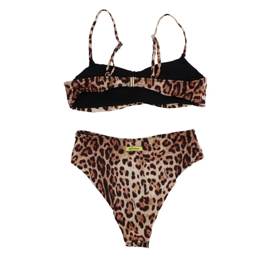 4giveness Costume Bikini top slip alto  Marrone leopardato 2