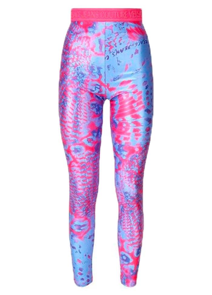 Versace Leggins  LYCRA PRINT ANIMALIER Azzurro Multicolore 1