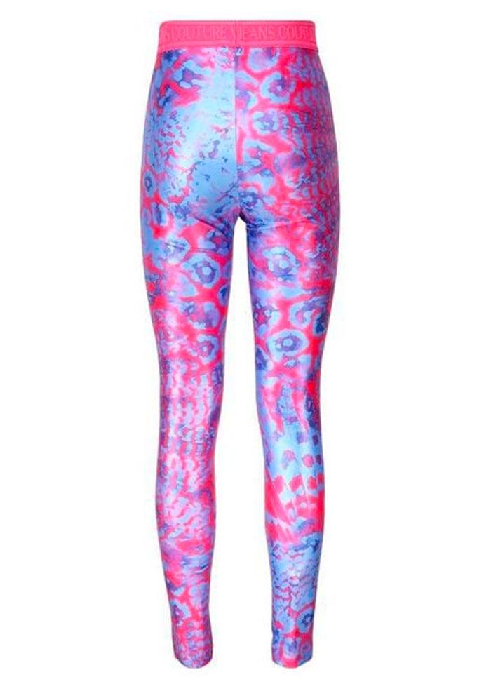 Versace Leggins  LYCRA PRINT ANIMALIER Azzurro Multicolore 3