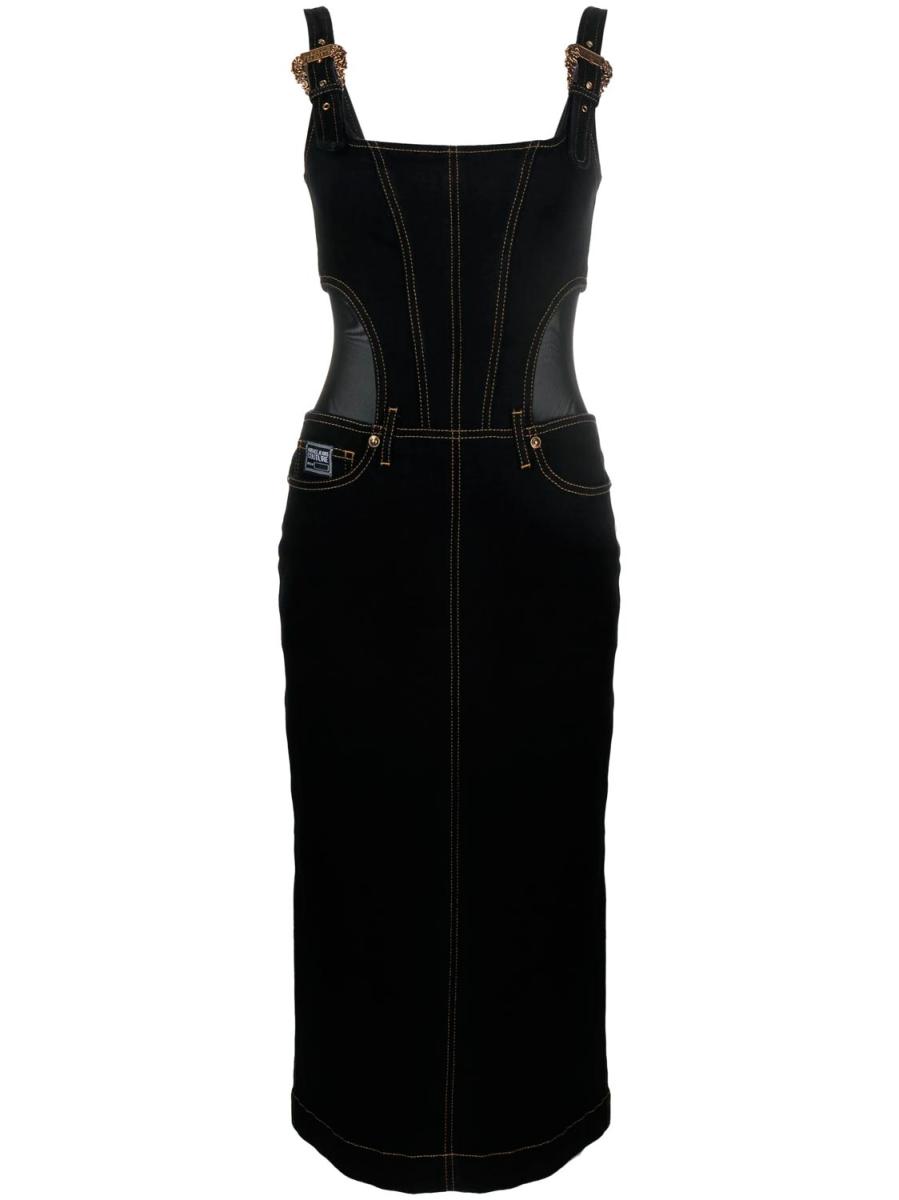 Versace Vestiti BUCKLE D STR SLOUCHY28 Nero Denim 1