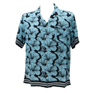 CAMICIA STAMPA VISCOSA Azzurro