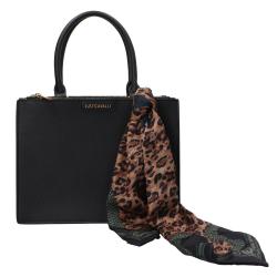 Borse a mano FOULARD ICONIC LEOPARD Nero