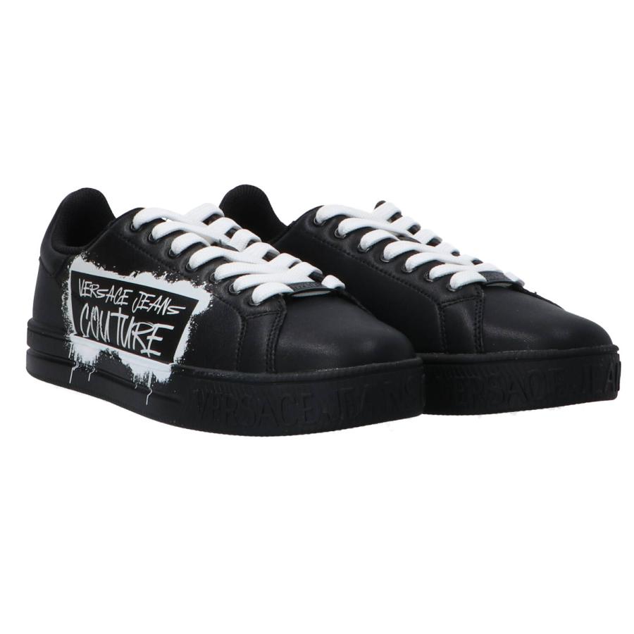 Versace Sneakers Fondo court 88 lett grafiti Nero 2