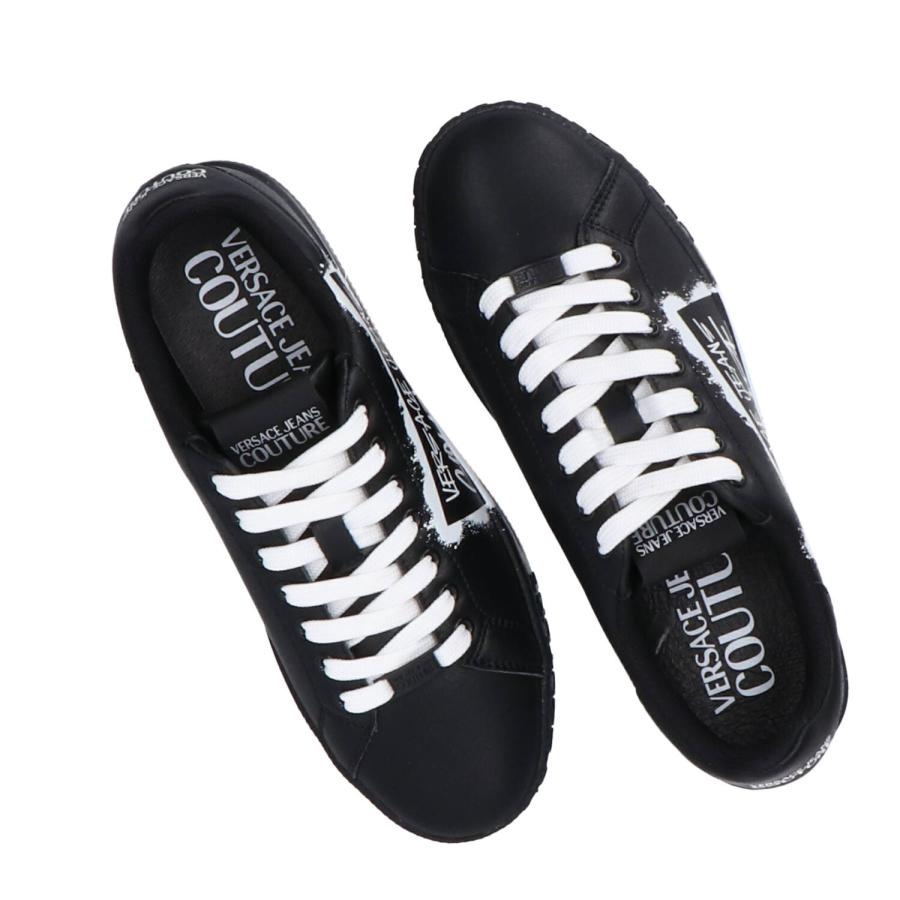 Versace Sneakers Fondo court 88 lett grafiti Nero 5