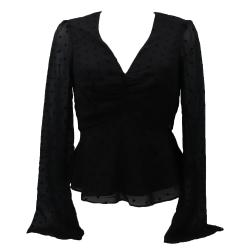 Blusa OLYMPE FLARE SLEEVE TOP Nero