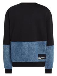 Felpe RELAXED DENIM MIX SWEAT 246D1807 Nero