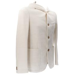 Giacca GIACCA CAPP MAGLIA G04 Bianco Panna