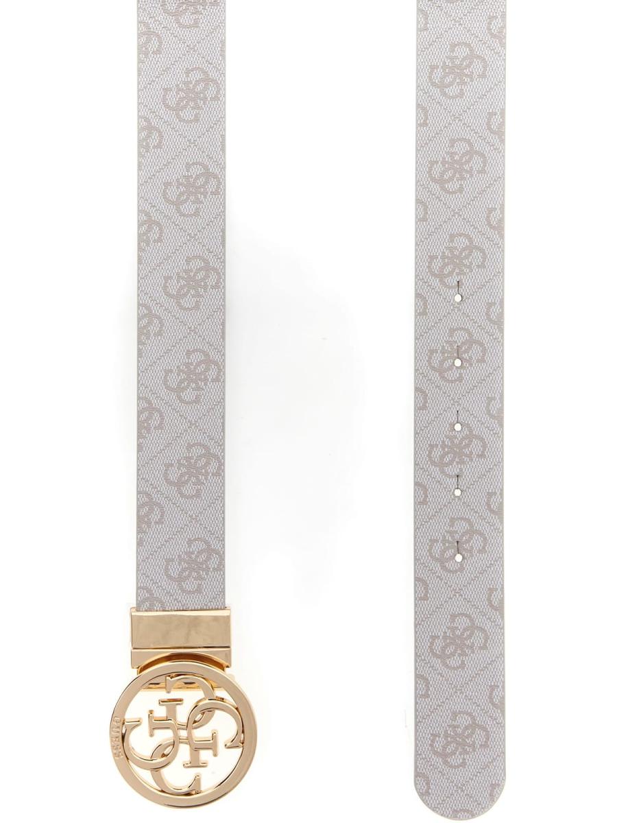 Guess Cinture NOELLE ADJ &  REV PANT BELT Bianco 3