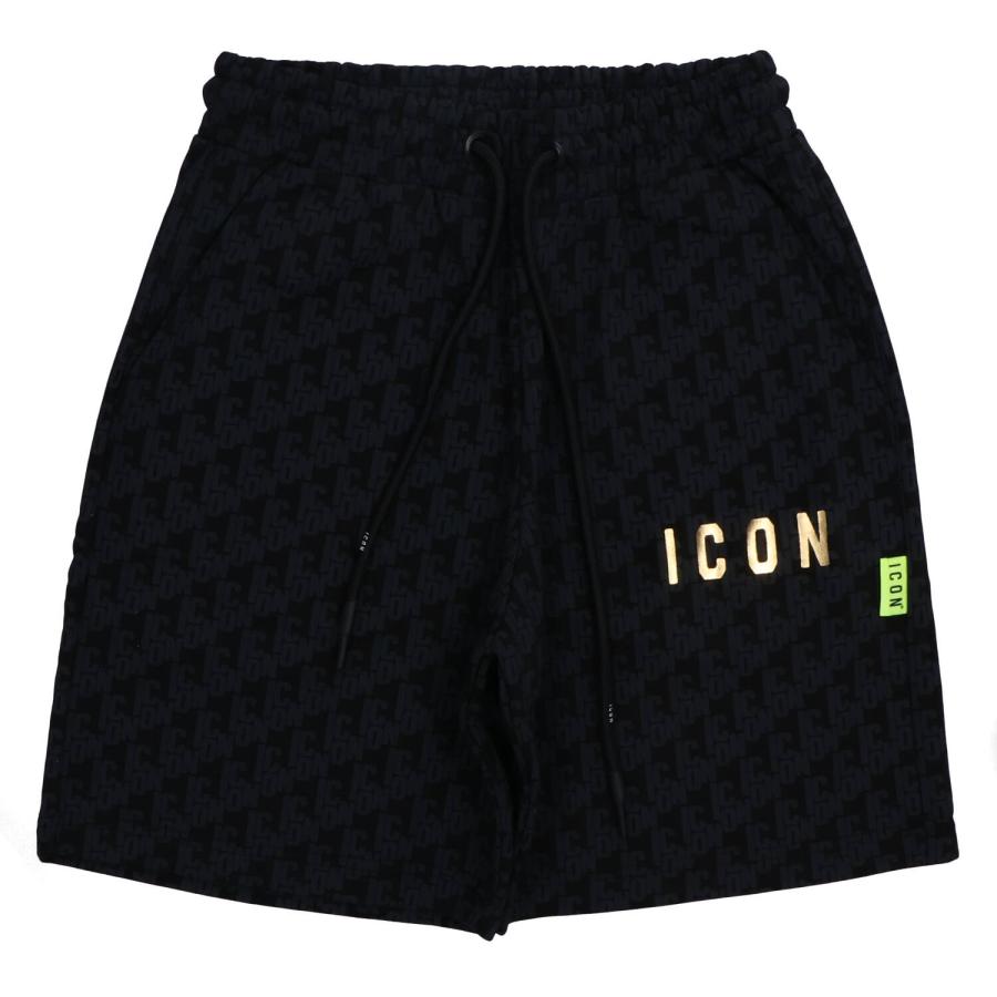 Icon Bermuda  ALL OVER C/LOGO SOTTO TASCA Nero 2