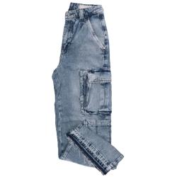 Jeans KORI CARGO Denim Chiaro