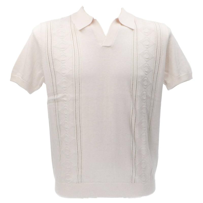 Polo SS RIB POINTELLE BRYANT POLO Beige Panna