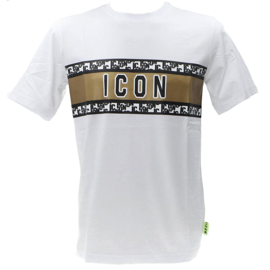 Icon T-shirt  C/FASCIA STAMPATA Bianco Oro 1