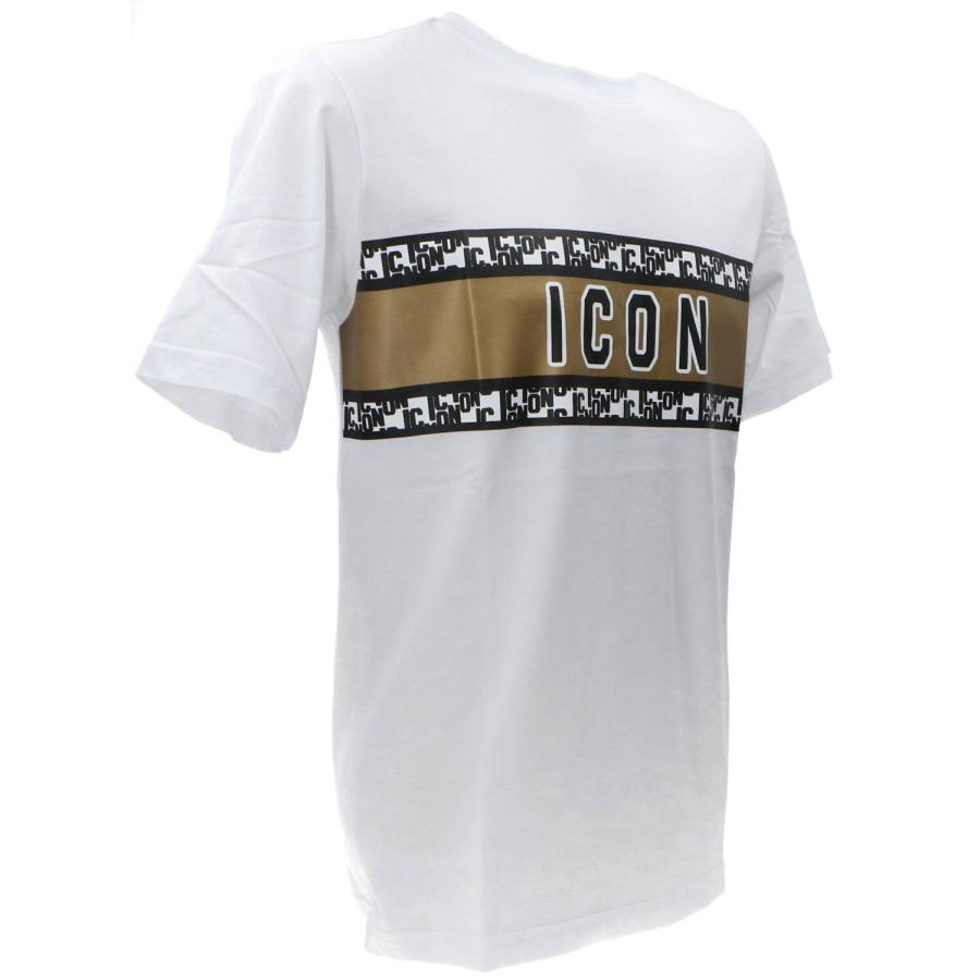 Icon T-shirt  C/FASCIA STAMPATA Bianco Oro 2