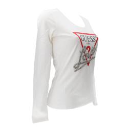 T-shirt LS CN TRIANGLE LOVE TEE Bianco