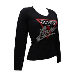 T-shirt LS CN TRIANGLE LOVE TEE Nero