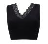 Top RAQUEL LACE SEAMLESS TOP SWTR Nero