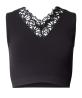 Top RAQUEL LACE SEAMLESS TOP SWTR Nero