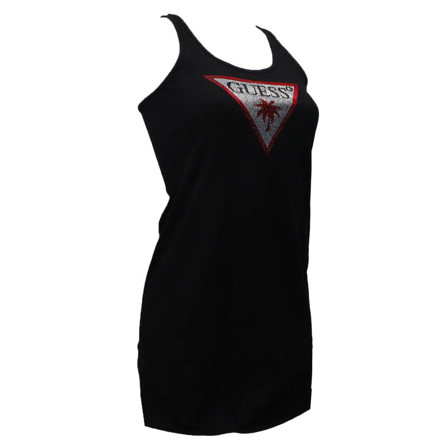 Guess Vestiti TRIANGLE RHINESTONES TANK Nero 2