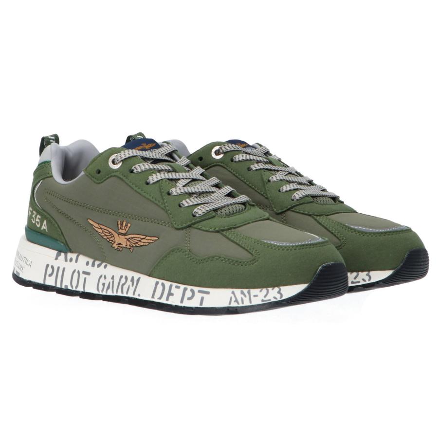 Aeronautica Militare Sneakers Pilot garm 251SC276CT3332 Verde scuro 2