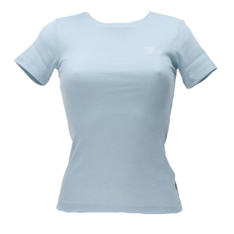 T-shirt GJ SS CN EMBRO SLIM TOP Azzurro