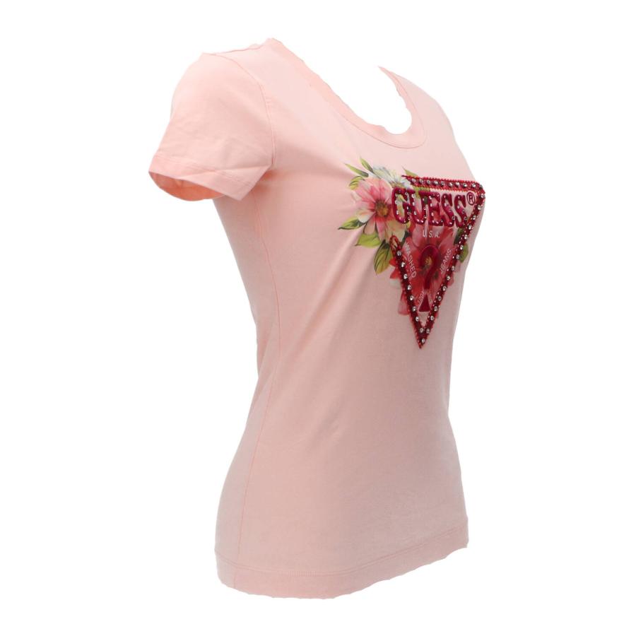 Guess T-shirt SS CN TRIANGLE BEADS TEE Rosa 2