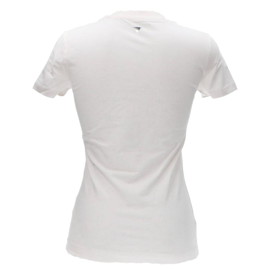 Guess T-shirt SS CN TRIANGLE BEADS TEE Bianco Panna 3