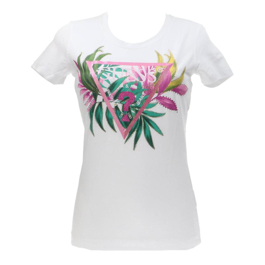 Guess T-shirt CN SS LEAF  TRIANGLE TEE Bianco 1