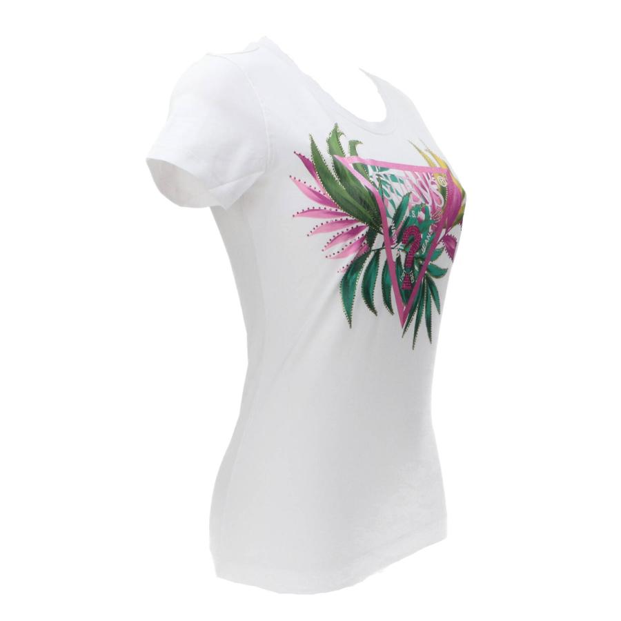 Guess T-shirt CN SS LEAF  TRIANGLE TEE Bianco 2